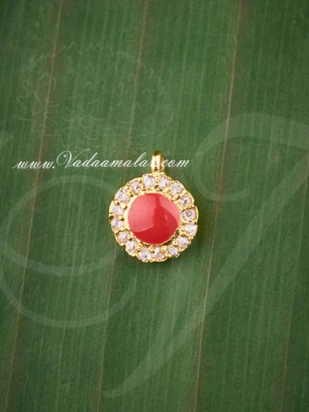 Stone Pottu Small Round Hindu Goddess Jewellery 0.6 inches