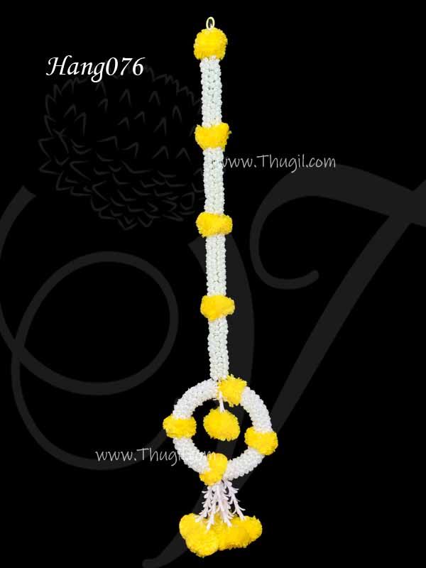 Flowers Hanging Yellow Marigold Samriddhi Decorations 37 Inches