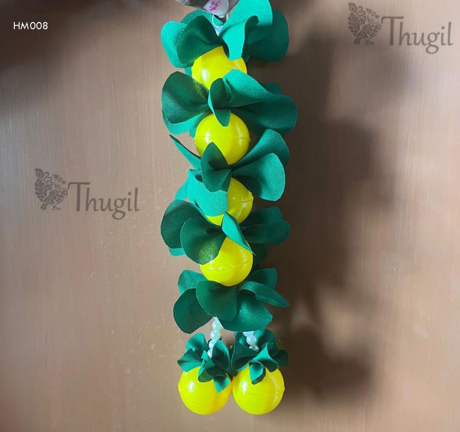 Drishti Lemon Garland Hang Gombe for Home Decor Ward of Evil Eye / Kan Thirusti