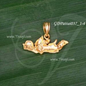 Hanuman Small Size Pendant Micro Gold Plated Dollar Width 1 inches