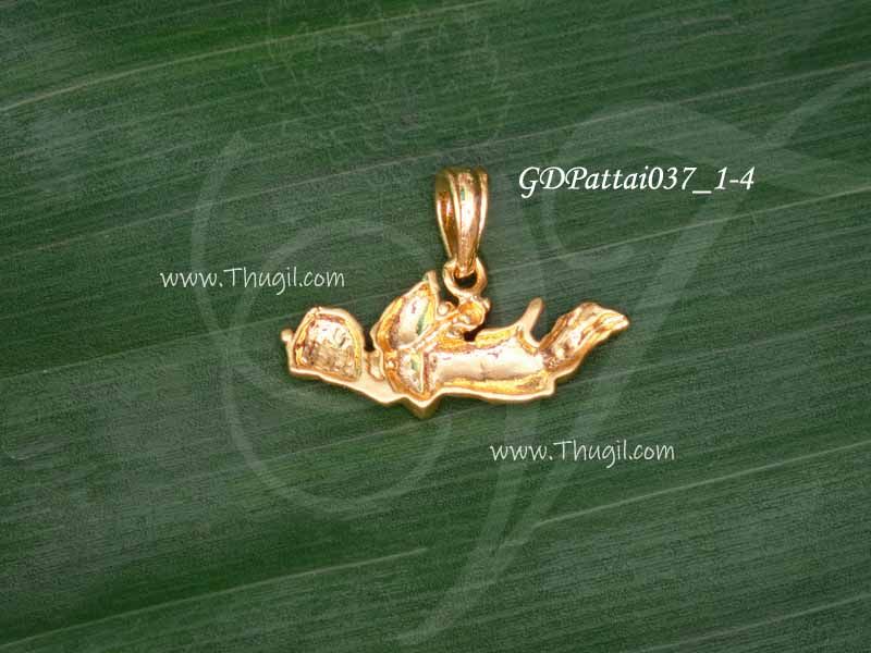 Hanuman Small Size Pendant Micro Gold Plated Dollar Width 1 inches