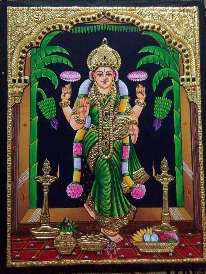 Gruha Lakshmi Photo Frame For Puja and Decorations 14 inches