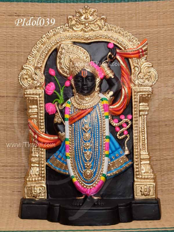 Dwaraka Krishna Indian Vishnu Kishna 21 inches Black idol