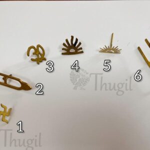 Stick Brass Symbol Forehead Stamp Stencil 1 inches x 2 pieces