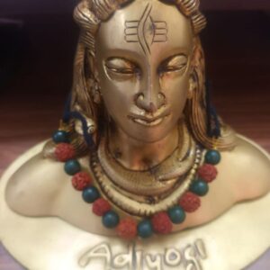 Rudraksha Mala Green Small Statues Statue Beads Gold Caps Necklace