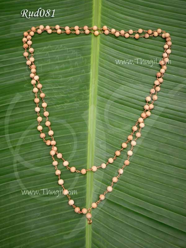 Thulasi Puja Mala Small Size Beads Malai Chain 54 beads 18 Inches (one side)