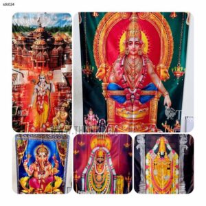 God Temple Mandap Stage decoration Backdrop in Cloth Screen - 7 x 3 Feet
