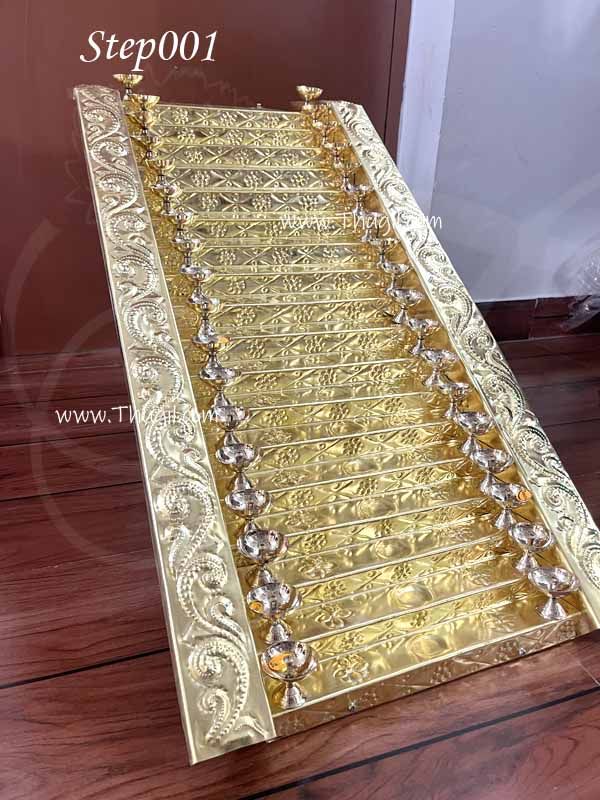3.5 feet Brass 18 Padi Eighteen Steps of Sabarimala Ayyappa Pooja 42 inches
