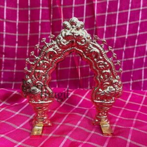 Thiruvachi Mini Size Prabhavali Brass Arch For Small Vighraha 7 inches