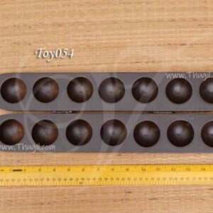 Palanguzhi Wooden Pallanguli Set Indian Board Game 16 inches