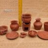 Kitchenware Miniature Indian Toy Terracotta Clay Children Set 10 pieces