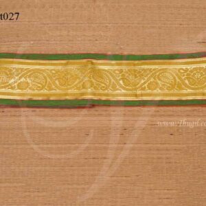 Waist Belt Green Zari Dhothi Wrap Velcrow Small, Medium Size