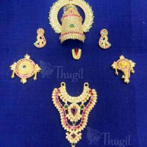 Necklace Set God Idols Kreedam Earring Flute For Small Deity