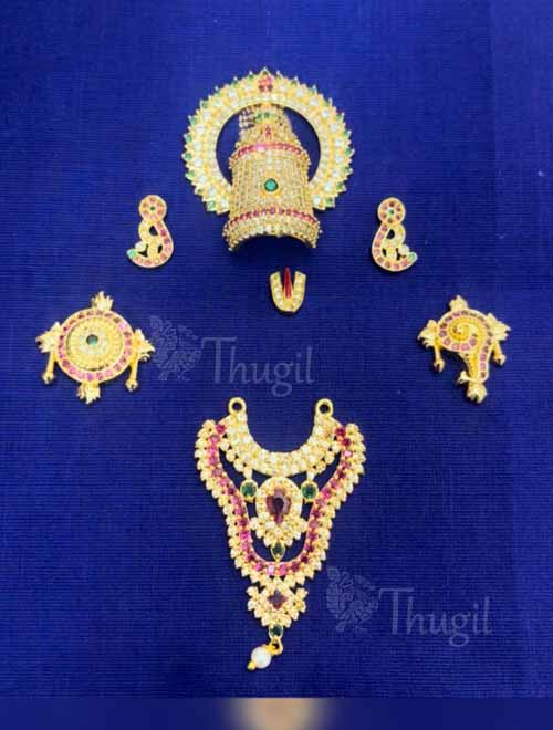 Necklace Set God Idols Kreedam Earring Flute For Small Deity