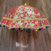 Umbrella Jari Red Gold Kodai For Wedding Puja Decorations