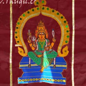 Mariamman Screen Embroidery Design Satin Thirai 6 x 4 Feet