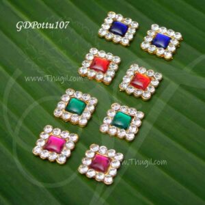 Bindi Pottu for Goddess Ear Studs for Idols 0.5 inches x 8 pieces