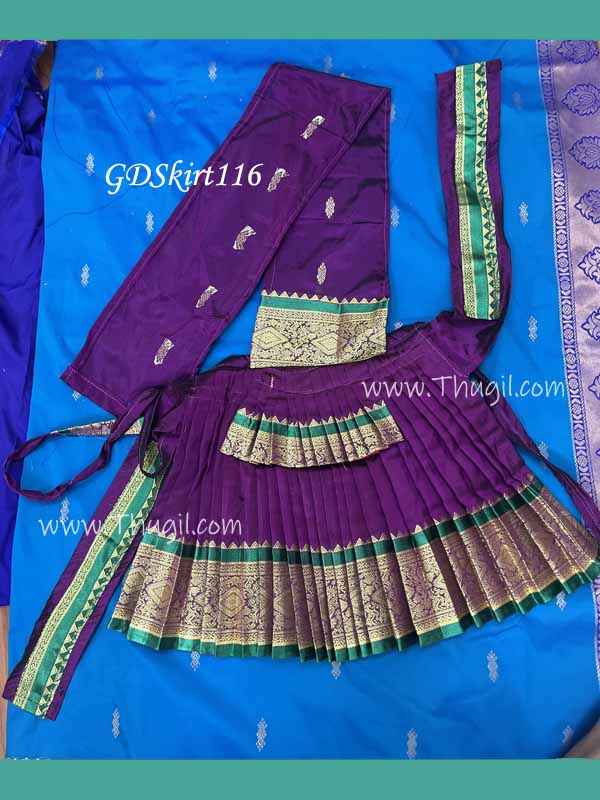 Skirt Vastra Saree Style Purple Goddess Statues 9-13 inches