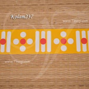 Nilaivasal Sivan Pattai Sticker Kolam Mugalu 9 inches 5 Pieces