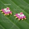 Mukuthi Nath White Pink Stone Nose Studs for Goddess 2 Pieces
