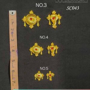 Gold Plated Shanku Chakra Perumal Balaji Ornaments Small Size