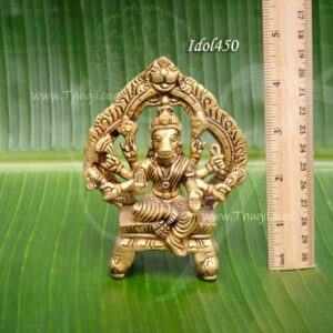 Varahi Amma Hindu Goddess Brass Small Statue 4.8 inches