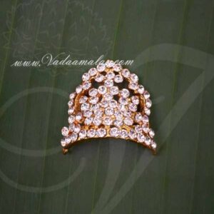 Small Sudar Kireedam for Hindu Half White Miniature Crown 1 Inches