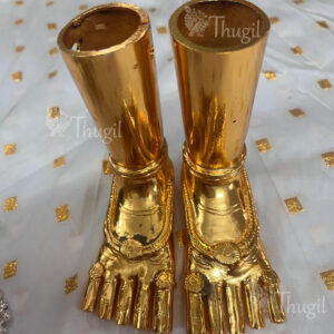 Patham Solid Brass Small Size Leg Feet for God And Goddess Idols Gold Plated