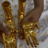 Abaya Hastham Solid Brass Small Size for God And Goddess Idols Gold plated