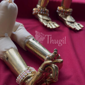 Abaya Hastham Solid Brass Small Size for God And Goddess Idols with Cloth attached