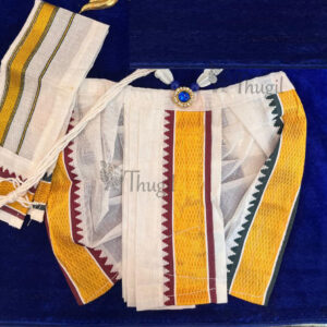 White Panjakajam Dhothi For Hindu God Shringhar 6-13 inches