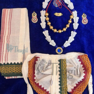 Dhoti Thundu Set Green Vesti Thundu Ganapathi Set 4-8 inches Full Set