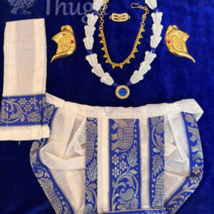 Dhoti Thundu Set Green Vesti Thundu Ganapathi Set 4-12 inches Full Set