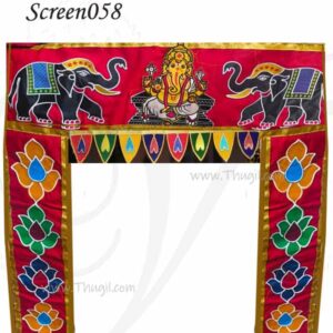 Ganapathy Ganesh Entrance Decorative Cloth Vasal Thoranam 5 feet x 5 feet
